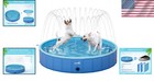 Extra-large Foldable Dog Pool With Sprinkler - Portable Splash Wading Fun 