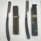 Antique Foldable Straight Razors With Original Cases-lot Of 3