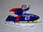 Vintage Pabst Blue Ribbon Beer Man     snowmobile Ski 12  Metal Gasoline Oil Sign 