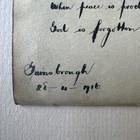 Antique 1916 Wwi Hand Drawn Military Motto Yorkshire Regt Signed Sergeant Major