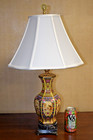 27  Chinese Fine Antique Reproduction Porcelain Hexagonal  Vase Lamp  