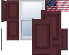 Lifetime Vinyl Raised Panel Shutters Pair     12-in  W X 35-in  H  Bordeaux Finish