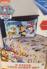 New Nickelodeon Paw Patrol 3-piece Twin Sheet Set Microfiber Fitted Flat