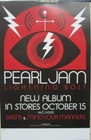 Pearl Jam 2013 Lightning Bolt 2 Sided Promotional Poster New Old Stock Flawless
