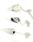 White Rainbow Moonstone Healing Dowsing Energy Chain Pendulum Dowsing Lot Of 3