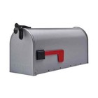 Grayson Gray  Medium  Steel  Post Mount Mailbox