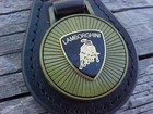 Lamborghini Antique Gold Leather Key Fob Nos Custom-made High-quality