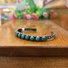 Vintage Native American Turquoise Bracelet Sterling Silver Navajo Old Pawn