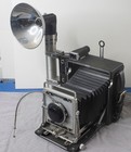 Graflex Crown Graphic 4x5 Camera W  Case  Film Backs  Filters  Flash And More