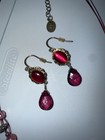 Claire   s Pink Bead Round Pendant Necklace   Matching Dangle Earrings Jewelry Set