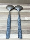 Hardanger Sylvplett Konge Tinn Viking Pewter Salad Set Serving Spoon Fork Norway