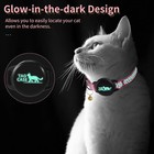 Luminous Reflective Airtag Cat Collar With Holder Anti-lost Gps Tracker For Pet