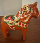 Vintage Genuine Nils Olsson Akta Dalahemslojd Swedish Dala Horse 6 5 