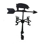 24  Aluminum Pig Weathervane - Black