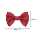 80pcs Wine Red Bow Ties 1 5 x1  Mini Bowknot For Little Satin Bows