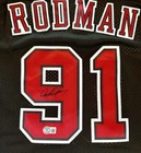 Dennis Rodman Signed Chicago Bulls Mitchell   Ness Auth Jersey Beckett Bas Auth