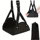 1set Airplane Footrest Hammock Adjustable Travel Leg Support Strap - New