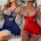 Women Sexy Lingerie Lace Nightgown Mesh Babydoll Teddy Underwear Sleepwear Dress