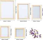11 Pack Paper Making Screen Kit Include 5 Pcs Wooden Paper Making Mold Frame  Dr
