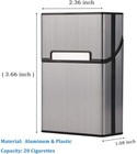 2 Pack Of Metal Cigarette Case With Magnetic Switch Flip Closure  20 Capacity