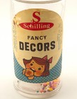 Vintage 1950s Schilling Fancy Decors Cake Candy Sprinkles Round Bottle