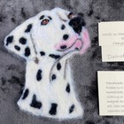 Handmade Needle Felted Dalmation Wool Portrait Patch Dogs In Sheeps Clothing