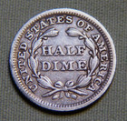 1849 Seated Liberty United States Half Dime Choice Vf   Ef Details - Lot 1591