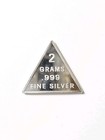 Illuminati 2 Grams  999 Fine Silver Triangle Pyramid Eye Bar     