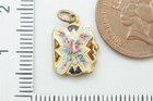 Antique French 18k Gold Enamel Miniature Locket Charm Pendant C1850