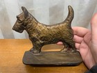 Vintage antique Cast Iron Scotty Scottish Terrier Dog Bookend 5 