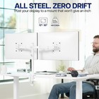 Dual Monitor Desk Mount  Heavy Duty Fully Adjustable Stand  Fits 2 Lcd Led Sc   