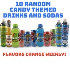 Candy   Fun Drink And Soda Sampler Box     10 Unique Cans Or Bottles   No Duplicat