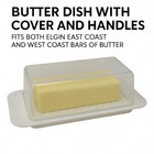 Butter Dish With Lid   Handles     Fits East   West Coast Butter Sticks