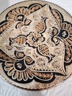 Vintage Decorative Turkish Copper Wall Plate  Etched Design 