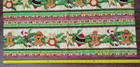 Christmas Tablecloth Gingerbread Man Ornaments Stars Cotton 42 X 35 Holiday New