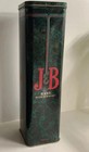 J   B Scotch Whiskey Metal Tin-empty Made In England Bar Area Decor