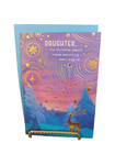 Hallmark Card Blue Gold White For Daughter  christmas Season Magical  Deer Stars