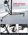 150lb Drywall Lift Panel Hoist 11ft Steel Rolling Jack 60deg Tilt 360 Rotation