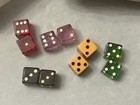 Vintage-verified Bakelite-transparent Charcoal-15 Mm Set Of Dice