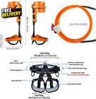Tree Climbing Gear Spikes W  Adjustable Straps Steel Core Flip Line Triple Lock