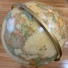 Vintage Replogle World Classic Series 16    Diameter Globe   Gold Bracket No Base