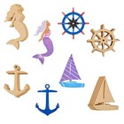 24 Pieces Unfinished Nautical Wood Cutouts For Crafts  Wooden Sailboat  
