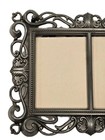 Silver Ornate Double Photo Frame Metal 6 x5 
