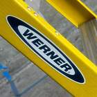 Werner Fiberglass Single-sided 6  Step Ladder W  375 Lb Capacity Yellow 6306