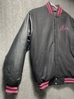 Elvis Presley Pink Retro Varsity Jacket Reversible Womens Xl Graceland Exclusive