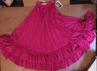 Flamenco Dance Drawstring Skirt Double Ruffle Rasp Child Sz 85652 Crepe 
