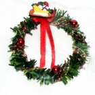 Christmas Wreath Red gold Dhs4869 Doll House Shoppe Dollhouse Miniature