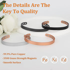 Copper Bracelet For Men And Women  99 9  Pure Copper Magnetic Bangle With 8pcs 3