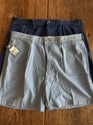 Lot Of 2 Vintage Polo Ralph Lauren Pleated Denim Jean Shorts Cotton Sz 40
