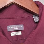 Van Heusen Flex Men s Reg  Fit Stretch Burgundy Dress Shirt Size 17 5-34 35